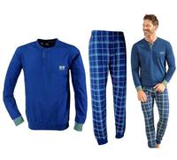 Enrico Coveri Pigiama Uomo Fresco Cotone Jersey Manica Lunga Varie Fantasie (IT, Testo, XL, Regular, Regular, 1101Denim)