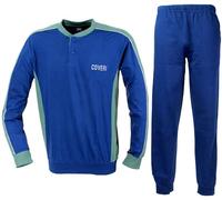 Enrico Coveri Pigiama Uomo Fresco Cotone Jersey Manica Lunga Varie Fantasie (IT, Testo, XL, Regular, Regular, 1103Denim)