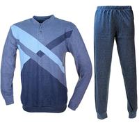 Enrico Coveri Pigiama Uomo Invernale Caldo Cotone Punto Milano 2177/8 (IT, Testo, XXL, Regular, Regular, 2177 Blu Denim)