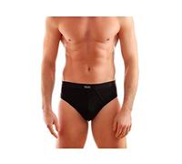 Enrico Coveri Slip Uomo Cotone Offerta 3-6-12 Pezzi, Slip Uomo in Cotone BIELASTICO Mutande Uomo Elastico Infilato 80231002 (3 Pezzi-Nero, l)