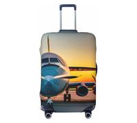 ENRPTY Aereo Aereo Al Tramonti Stampa Valigia Decoraitve Coperture Lavabile Valigia Copertura Accessori Bagagli Da Viaggio, nero, Small