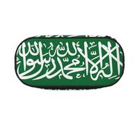 ENRPTY Bandiera dell'Arabia Saudita Stampa Con Scomparti Cerniera Cancelleria Matita Bag Portatile Cosmetico Storage Bag