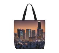 ENRPTY Borsa a tracolla casual con stampa skyline di Los Angeles, per attività all'aperto, vacanze, weekender, viaggi, shopping