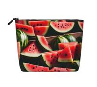 ENRPTY Borsa da trucco da donna con stampa di frutta fresca anguria borsa da viaggio con cerniera borsa di grande capacità