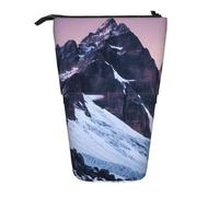 ENRPTY Borsa telescopica di trucco di stoccaggio di pop-up di grande capacità della borsa della matita della stampa della montagna di viaggio per le