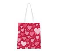 ENRPTY Borsa tote in tela con stampa di San Valentino, borsa per la spesa riutilizzabile per uso quotidiano, shopping, viaggi, nero, taglia unica