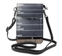 ENRPTY Cinema Film Clapboard E Popcorn Stampa Piccolo Telefono Cellulare Borsa In Pelle Tracolla Regolabile Corda Tracolla Borse Per Le Donne