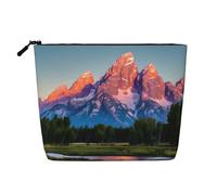 ENRPTY Grande Teton National Park Stampa Donne Trucco Trucco Bag Zipper Pouch Travel Storage Pouch Grande Capacità Borsa