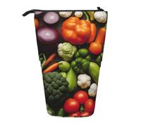 ENRPTY Introduzione Di Varie Verdure Stampa Telescopica Sacchetto di Matita Grande Capacità Pop Up Storage Makeup Bag Per Forniture Per Ufficio