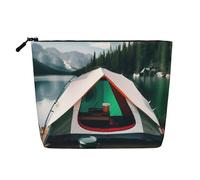 ENRPTY Lake Camping Stampa Trucco Delle Donne Trucco Sacchetto Della Chiusura Lampo Sacchetto di Immagazzinaggio di Viaggio Della