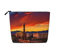 ENRPTY Las Vegas Tramonto Stampa Trucco Donna Trucco Sacchetto Della Chiusura Lampo Sacchetto di Immagazzinaggio di Viaggio Della Borsa Grande Capacità