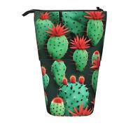 ENRPTY Molti piccoli cactus stampa artistica telescopica matita bag grande capacità pop up stoccaggio trucco borsa per forniture per ufficio