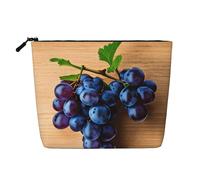 ENRPTY Sacchetto di trucco delle donne della stampa del modello dell'uva del sacchetto della chiusura lampo del sacchetto di immagazzinaggio di viaggio della borsa di