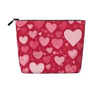 ENRPTY Sacchetto di trucco delle donne di stampa di San Valentino Sacchetto di immagazzinaggio della chiusura lampo del sacchetto di immagazzinaggio di viaggio borsa di grande