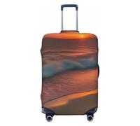 ENRPTY Sunset At The Beach Stampa Valigie Decoraitve Coperture Lavabile Valigia Copertura Accessori Bagagli Da Viaggio, Nero, Small
