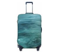 ENRPTY Tranquil Water Print Valigie Decoraitve Coperture Lavabile Valigie Copertura di Viaggio Bagagli Accessori, nero, Large
