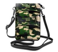 ENRPTY Verde Army Digital Camouflage Stampa Piccolo Telefono Cellulare Borsa In Pelle Regolabile Spalla Corda Crossbody Borse Per Le Donne