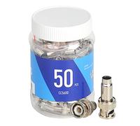 ENS Connettore BNC maschio a crimpare - Set da 2 pezzi - Connettore coassiale RG 59 - 50 pezzi