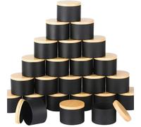 ENSDIEPLS Barattoli per Candele, Barattoli di Candela Vuoti in Metallo da 4 Once Multicolori 24 Pezzi con coperchi for la Produzione(4oz-White 02-24pcs)