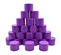 ENSDIEPLS Barattoli per Candele, Barattoli di Latta for Candele Multicolore da 24 conteggi con coperchi da 4/8 oz for Realizzare Candele(Purple-4oz)