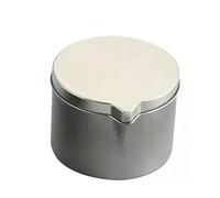 ENSDIEPLS Barattoli per Candele, Barattoli for Candele in Metallo con beccuccio for Realizzare Candele Fai da Te, Nero Argento, 12 Pezzi(2oz Silver)