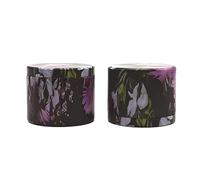ENSDIEPLS Barattoli per Candele, Barattoli for Candele Rotondi con Coperchio in Ferro da 4 Once Multicolore 12 Pezzi for aromaterapia Fai da Te(Flower)