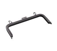 ENSDIEPLS Chiusura a Bacio, Cornice for Borsa in Metallo con Chiusura Kiss Lock 21x8 cm Multicolore for Cucito Fai da Te(Grey Black)