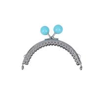 ENSDIEPLS Chiusura a Bacio, Portamonete con Chiusura Kiss Multicolor 8,5x6,5cm Ferro e plastica for Borse Fai da Te(Blue)