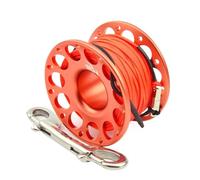 ENSDIEPLS Mulinello da Immersione a Dito, Gancio Doppio for Mulinello da Immersione in Corda di Poliestere colorato for la deriva del relitto della Grotta(Orange Red30m)