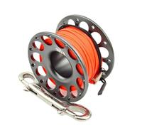 ENSDIEPLS Mulinello da Immersione a Dito, Gancio Doppio for Mulinello da Immersione in Corda di Poliestere colorato for la deriva del relitto della Grotta(Grey 30m)