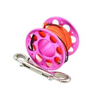 ENSDIEPLS Mulinello da Immersione a Dito, Gancio Doppio for Mulinello da Immersione in Corda di Poliestere colorato for la deriva del relitto della Grotta(Rose Red15m)