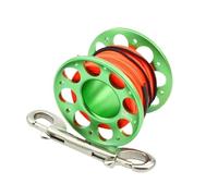 ENSDIEPLS Mulinello da Immersione a Dito, Mulinello da Dito Multicolore 15-30 m 2 Ganci con Testa in Corda for Immersioni alla deriva in grotte(Green 15m)