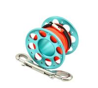 ENSDIEPLS Mulinello da Immersione a Dito, Mulinello da Dito Multicolore 15-30 m 2 Ganci con Testa in Corda for Immersioni alla deriva in grotte(Blue 15m)