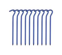 ENSDIEPLS Picchetti per Tende Resistenti, Picchetti da Terra in Lega di Alluminio, 10 Pezzi, 18 cm, Multicolore, con Gancio for Tenda da Campeggio, Amaca(10PCS Blue)