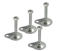 ENSDIEPLS Piedini regolabili per mobili, Poggiapiedi regolabili for mobili, base da 76 mm, diverse dimensioni di filettatura, confezione da 4(M12x120mm)