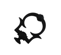 ENSDIEPLS Pomelli ad anello per cassetti, Battenti for porta in lega di zinco multicolore(Dumb Black)