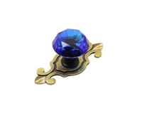 ENSDIEPLS Pomelli per cassetti in cristallo, Confezione Da 4 Pomelli for Cassetti In Cristallo Multicolore, Lunghezza 70 Mm(Bronze,Blue)