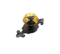 ENSDIEPLS Pomelli per cassetti in cristallo, Confezione Da 4 Pomelli for Cassetti In Cristallo Multicolore, Lunghezza 70 Mm(Black,Yellow)