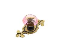 ENSDIEPLS Pomelli per cassetti in cristallo, Confezione Da 4 Pomelli for Cassetti In Cristallo Multicolore, Lunghezza 70 Mm(Bronze,Pink)
