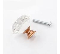 ENSDIEPLS Pomelli per cassetti in cristallo, Pomelli In Vetro Cristallo E Lega 30mm Multicolor Confezione Da 5 O 10 Pz(Copper,10Pcs)