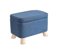 ENSDIEPLS Pouf contenitore, Panca portaoggetti pieghevole multicolore imbottita con coperchio, poggiapiedi da 80 litri(G)