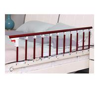 ENSDIEPLS Sponda di sicurezza pieghevole per letto da adulto Sponda letto pieghevole for anziani con venature del legno rosso, dimensioni multiple(167X40CM)