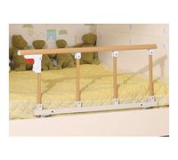 ENSDIEPLS Sponda di sicurezza pieghevole per letto da adulto Sponda letto pieghevole regolabile, venature del legno, colore giallo, in diverse misure(95X40CM)
