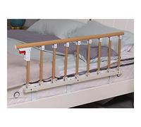 ENSDIEPLS Sponda di sicurezza pieghevole per letto da adulto Sponda letto pieghevole regolabile, venature del legno, colore giallo, in diverse misure(123X40CM)