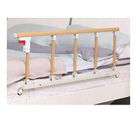 ENSDIEPLS Sponda di sicurezza pieghevole per letto da adulto Sponda letto pieghevole regolabile, venature del legno, colore giallo, in diverse misure(120X40CM)