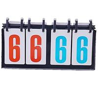ENSDIEPLS Tabellone segnapunti Portatile Ribaltabile, Tabellone segnapunti Sportivo Portatile a 4 cifre 37,2x21,9x2,5 cm