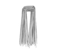 ENSDIEPLS Terreno a Forma di u, Graffette Orizzontali di Tipo U con Cuscinetti, picchetti for Tubi di Recinzione in Metallo, Punte for barriera for Prato(40pcs-Ground Nail)
