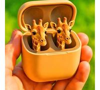 enseak Frog Earbuds,Cute Animal Shaped Bluetooth Earbuds With Charging Case,Frog-Earbuds Wireless Bluetooth,Bass Wireless Headphones,Noise Reduction,Waterproof Headphones,Travel And Daily Use(E)