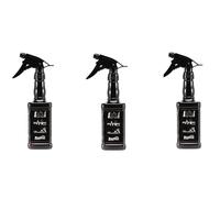 ensecoo 3X 650 Ml per Parrucchiere Flacone da Barbiere Strumenti per Capelli Taglio di Capelli Spruzzatore D'Acqua Nero