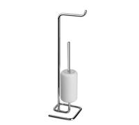 Ensemble combiné porte-rouleau de papier et brosse à toilettes Gessi Goccia en blanc GRES, 38067124, 38067124, Colorazione: Metallo nero GHRC